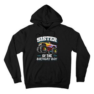 Sister of the Birthday Monster Truck Birthday Party Hoodie