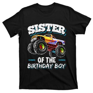 Sister of the Birthday Monster Truck Birthday Party T-Shirt