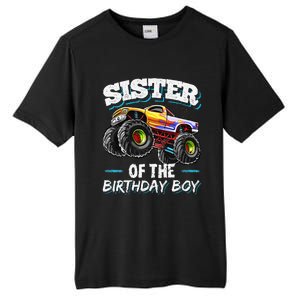 Sister of the Birthday Monster Truck Birthday Party Tall Fusion ChromaSoft Performance T-Shirt