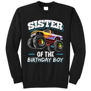 Sister of the Birthday Monster Truck Birthday Party Tall Sweatshirt