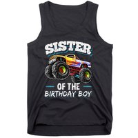 Sister of the Birthday Monster Truck Birthday Party Tank Top