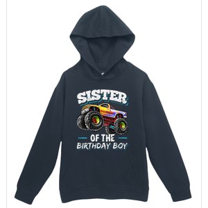 Sister of the Birthday Monster Truck Birthday Party Urban Pullover Hoodie