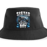 Sister Of The Birthday Boy Matching Video Game Birthday Sustainable Bucket Hat