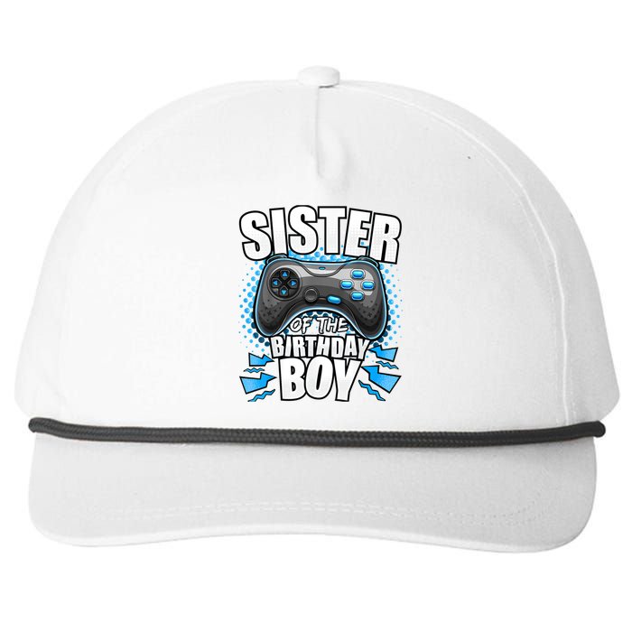 Sister Of The Birthday Boy Matching Video Game Birthday Snapback Five-Panel Rope Hat