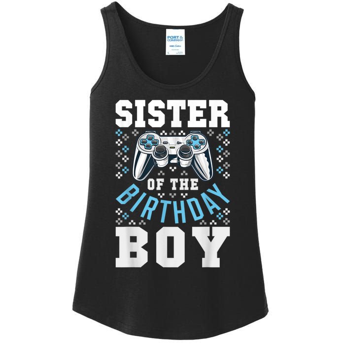 Sister Of The Birthday Boy Matching Video Gamer Birthday Ladies Essential Tank