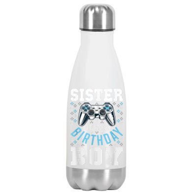 Sister Of The Birthday Boy Matching Video Gamer Birthday Stainless Steel Insulated Water Bottle