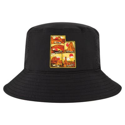 State Of Utah Five National Parks Arches Zion Capitol Bryce Cool Comfort Performance Bucket Hat