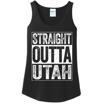 Straight Outta Utah Ut State Gift Ladies Essential Tank