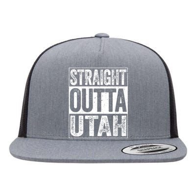 Straight Outta Utah Ut State Gift Flat Bill Trucker Hat