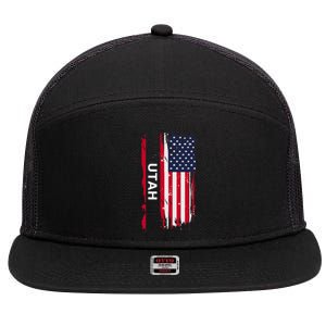 State Of Utah 7 Panel Mesh Trucker Snapback Hat