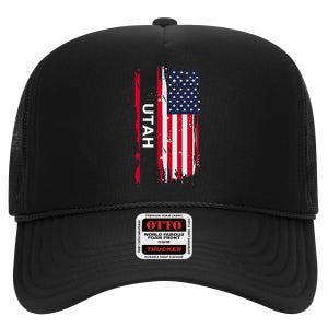 State Of Utah High Crown Mesh Back Trucker Hat