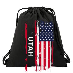 State Of Utah Drawstring Bag