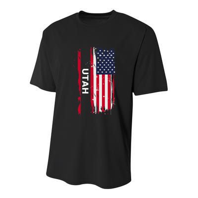 State Of Utah Youth Performance Sprint T-Shirt