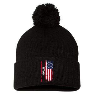 State Of Utah Pom Pom 12in Knit Beanie