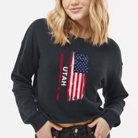 State Of Utah Cropped Pullover Crew