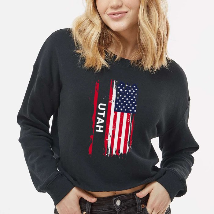 State Of Utah Cropped Pullover Crew