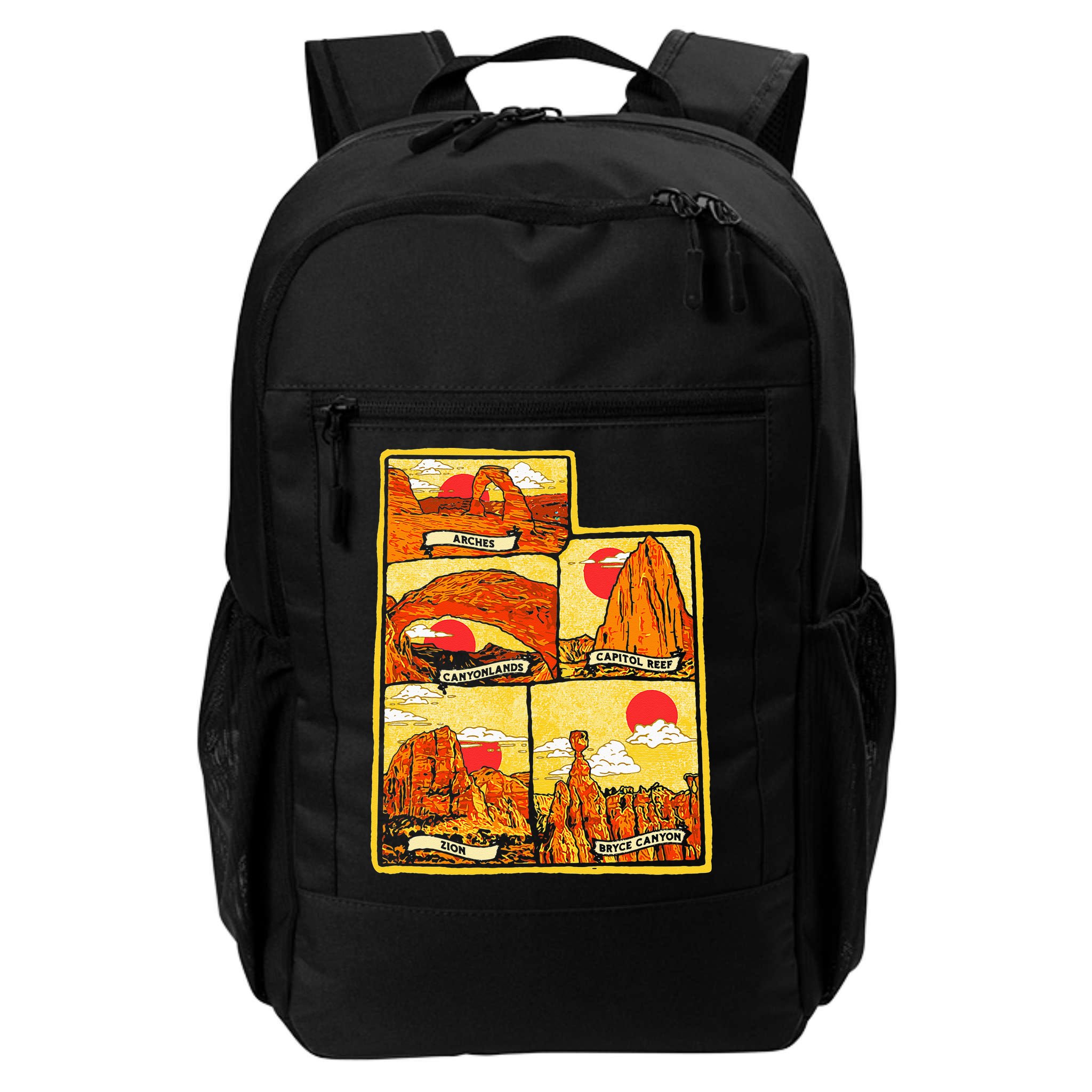 State of Utah Five National Parks Arches Zion Capitol Bryce Backpack