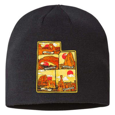 State of Utah Five National Parks Arches Zion Capitol Bryce Sustainable Beanie