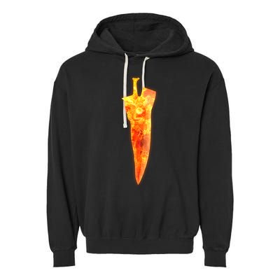 Soul Caliber Soul Edge Sword Flame Blade Garment-Dyed Fleece Hoodie