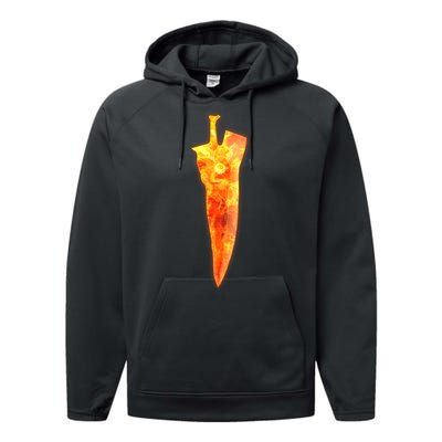 Soul Caliber Soul Edge Sword Flame Blade Performance Fleece Hoodie