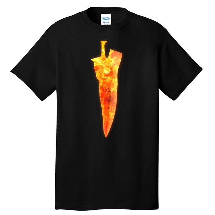 Soul Caliber Soul Edge Sword Flame Blade Tall T-Shirt