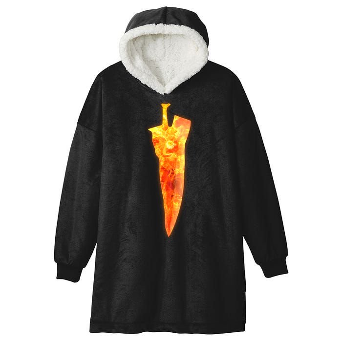 Soul Caliber Soul Edge Sword Flame Blade Hooded Wearable Blanket