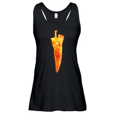 Soul Caliber Soul Edge Sword Flame Blade Ladies Essential Flowy Tank