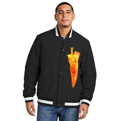 Soul Caliber Soul Edge Sword Flame Blade Insulated Varsity Jacket