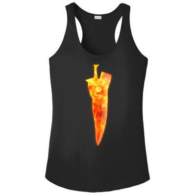 Soul Caliber Soul Edge Sword Flame Blade Ladies PosiCharge Competitor Racerback Tank