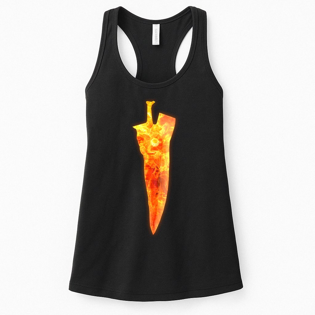 Soul Caliber Soul Edge Sword Flame Blade Womens Tank Top