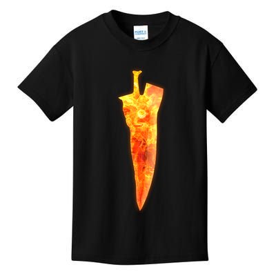 Soul Caliber Soul Edge Sword Flame Blade Kids T-Shirt