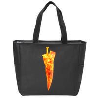 Soul Caliber Soul Edge Sword Flame Blade Zip Tote Bag