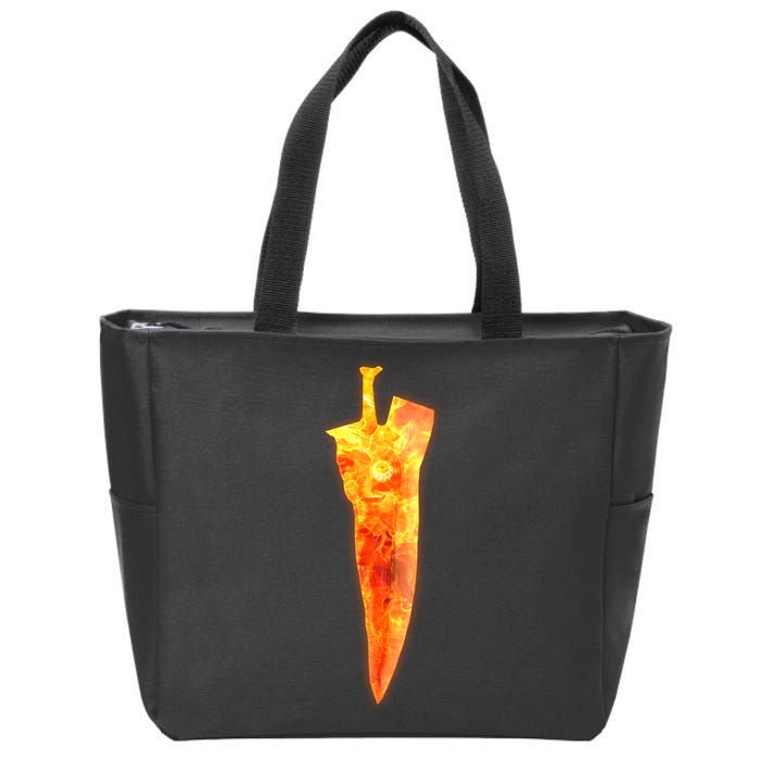 Soul Caliber Soul Edge Sword Flame Blade Zip Tote Bag