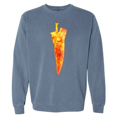 Soul Caliber Soul Edge Sword Flame Blade Garment-Dyed Sweatshirt