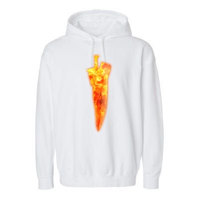 Soul Caliber Soul Edge Sword Flame Blade Garment-Dyed Fleece Hoodie