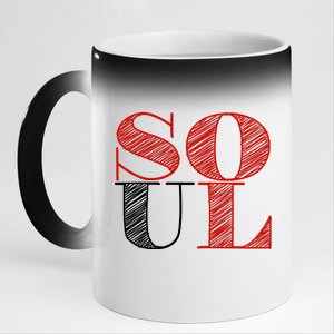 Soul Mate Matching Couples For Mrs 11oz Black Color Changing Mug