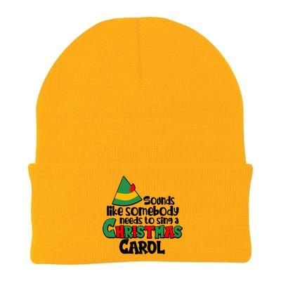 Sound Like Somebody Needs To Sing A Christmas Carol Knit Cap Winter Beanie