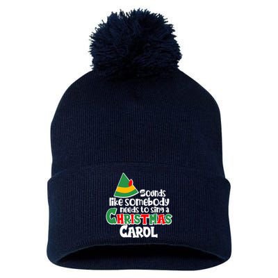 Sound Like Somebody Needs To Sing A Christmas Carol Pom Pom 12in Knit Beanie