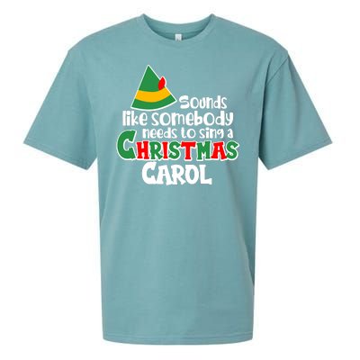 Sound Like Somebody Needs To Sing A Christmas Carol Sueded Cloud Jersey T-Shirt