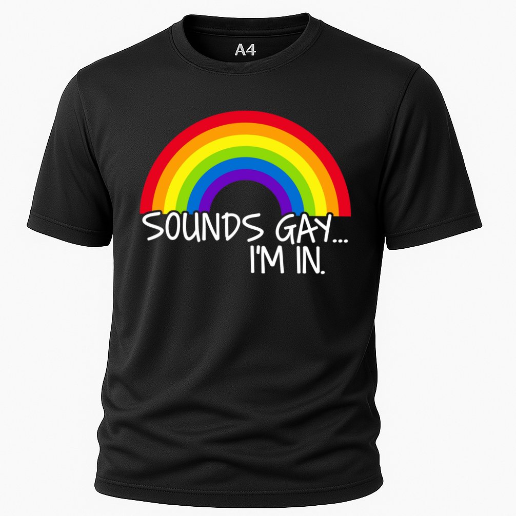 Sounds Gay I'm In Funny LGBT Cooling Performance Crew T-Shirt