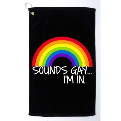 Sounds Gay I'm In Funny LGBT Golf Towel