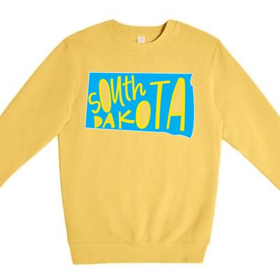 South Dakota Hand Drawn State Outline Premium Crewneck Sweatshirt