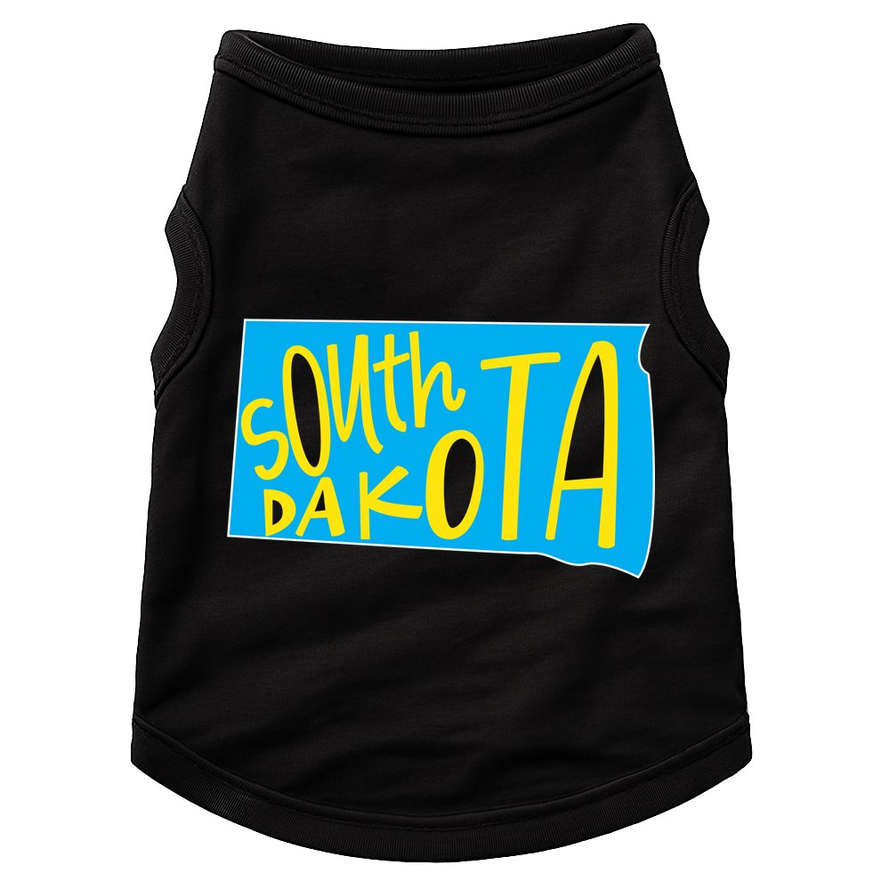 South Dakota Hand Drawn State Outline Doggie Tank