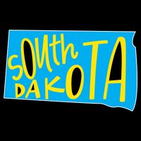 South Dakota Hand Drawn State Outline Cooling Performance Crew T-Shirt