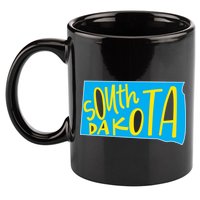 South Dakota Hand Drawn State Outline 11oz C Handle Ceramic Mug