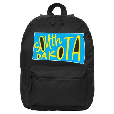 South Dakota Hand Drawn State Outline 16 in Basic Backpack