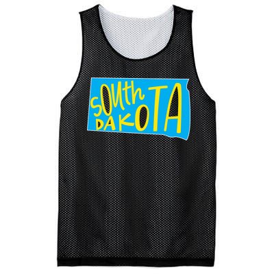 South Dakota Hand Drawn State Outline Mesh Reversible Basketball Jersey Tank