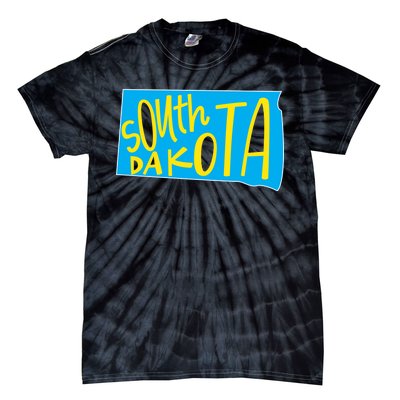 South Dakota Hand Drawn State Outline Tie-Dye T-Shirt