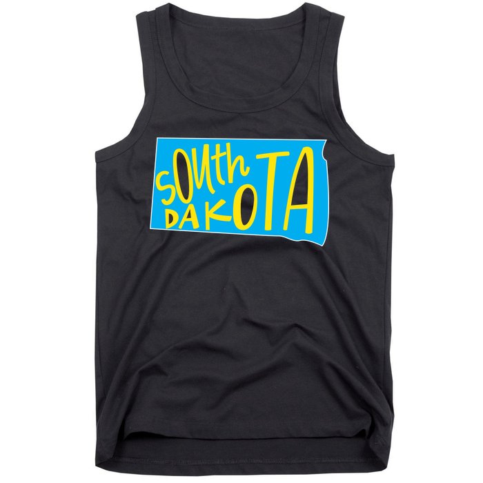 South Dakota Hand Drawn State Outline Tank Top