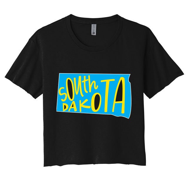South Dakota Hand Drawn State Outline Crop Top